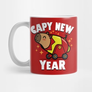 Capy New Year Cute Kawaii Capybara New Year 2024 Cartoon Mug